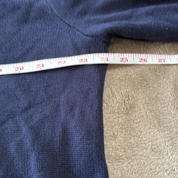 Ralph Lauren Men’s 100% Cotton Navy 3/4 quarter Zip-Up Sweater - Picture 8 of 10